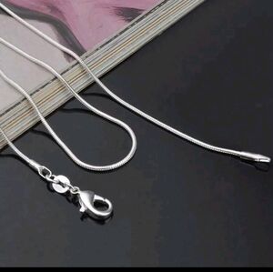 925 STERLING LONG SKINNY SILVER ROUND SNAKE CHAIN NECKLACE FOR LAYERING 22"